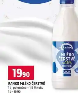 Terno RANKO MLÉKO ČERSTVÉ 1l polotučné -1,5 % tuku nabídka