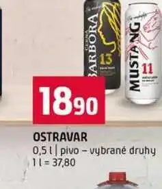 Terno OSTRAVAR 13 MUSTANG 11 0,5l pivo vybrané druhy nabídka