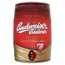 Terno Budweiser Budvar Světlý ležák sud 5l nabídka