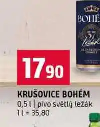 Terno KRUŠOVICE BOHÉM 0,5l pivo světlý ležák nabídka