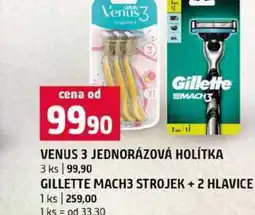 Terno VENUS 3 JEDNORÁZOVÁ HOLÍTKA 3 ks GILLETTE MACH3 STROJEK + 2 HLAVICE nabídka