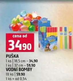 Terno PUŠKA 1 ks 18,5 cm 1 ks 37 cm VODNÍ BOMBY nabídka
