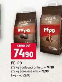Terno PE-PO 2,5 kg grilovaci brikety 2,5 kg dřevěné uhlí nabídka