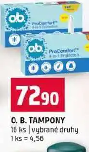 Terno O. B. TAMPONY 16 ks vybrané druhy nabídka