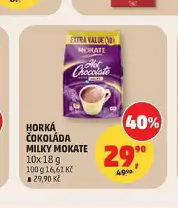 Penny Market HORKÁ ČOKOLÁDA MILKY MOKATE 10x 18 g 100g nabídka
