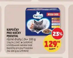 Penny Market KAPSIČKY PRO KOČKY PREVITAL různé druhy 24× nabídka