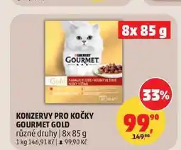 Penny Market KONZERVY PRO KOČKY GOURMET GOLD různé druhy nabídka
