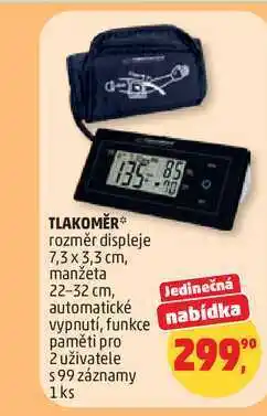 Penny Market TLAKOMĚR rozměr displeje 7,3 x 3,3 cm nabídka