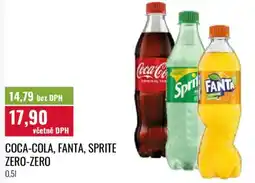 Ratio Coca-cola, fanta, sprite zero-zero nabídka