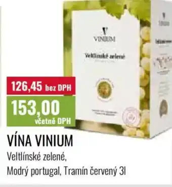 Ratio Vína vinium veltlínské zelené nabídka