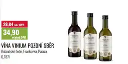 Ratio Vína vinium pozdní sběr nabídka