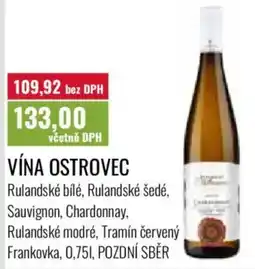 Ratio Vína ostrovec nabídka