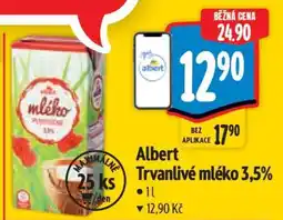 Albert Albert Trvanlivé mléko 3,5% nabídka