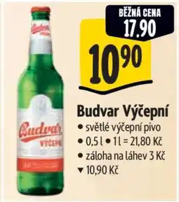 Albert Budvar výčepní nabídka