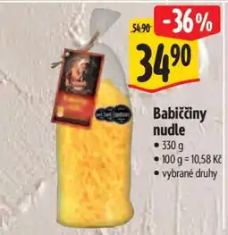 Albert Babiččiny nudle nabídka