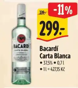 Albert Bacardí Carta Blanca nabídka