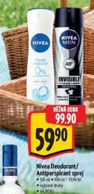 Albert Nivea Deodorant/Antiperspirant sprej nabídka