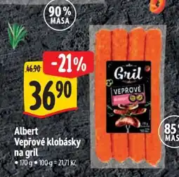 Albert Albert Vepřové klobásky na gril nabídka