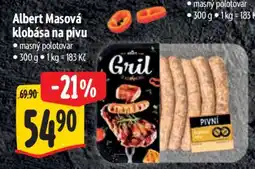 Albert Albert Masová klobása na pivu nabídka