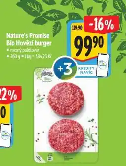 Albert Nature’s Promise Bio Hovězí burger nabídka