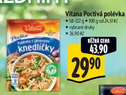 Albert Vitana Poctivá polévka nabídka