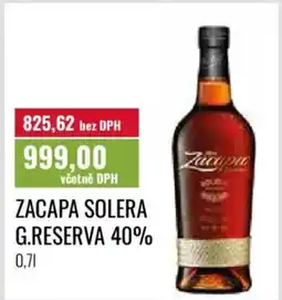 Ratio Zacapa solera G.reserva 40% nabídka