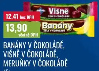 Ratio Banány v čokoládě, višně v čokoládě, meruňky v čokoládě nabídka