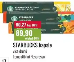 Ratio STARBUCKS kapsle nabídka