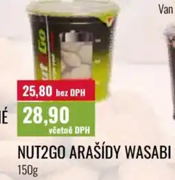 Ratio Nut2go arašídy wasabi nabídka