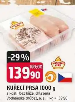 Trefa VODŇANSKÉ KUŘE KUŘECÍ PRSA 1000 g s kostí, bez kůže nabídka