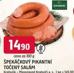 Trefa ŠPEKÁČKOVÝ PIKANTNÍ TOČENÝ SALÁM nabídka