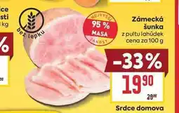 Billa Zámecká šunka z pultu lahůdek cena za nabídka