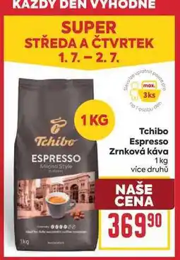 Billa Tchibo Espresso Zrnková káva nabídka
