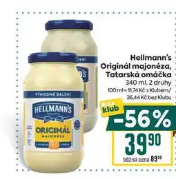 Billa Hellmann's Originál majonéza, Tatarská omáčka nabídka