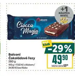 Billa Balconi Čokoládové řezy nabídka