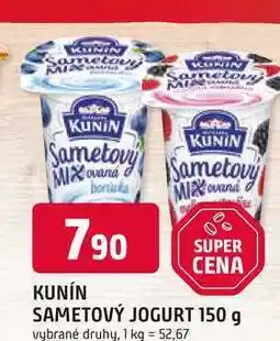 Trefa KUNÍN SAMETOVÝ JOGURT nabídka