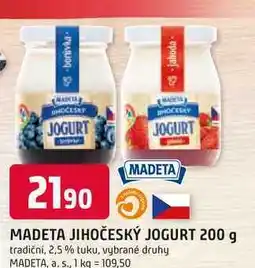 Trefa MADETA JIHOČESKÝ JOGURT 200 g tradiční, 2,5% tuku nabídka