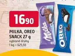Trefa MILKA, OREO SNACK nabídka