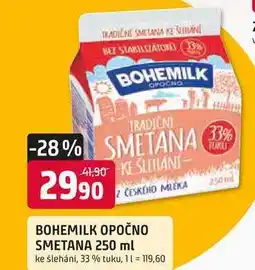 Trefa BOHEMILK OPOČNO SMETANA 250 ml ke šlehání, 33% tuku nabídka
