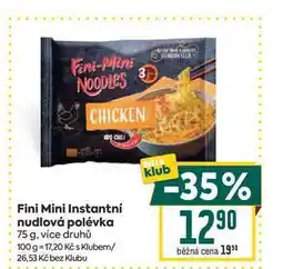 Billa Fini Mini Instantní nudlová polévka nabídka