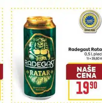Billa Radegast Ratar 0,51, plech nabídka