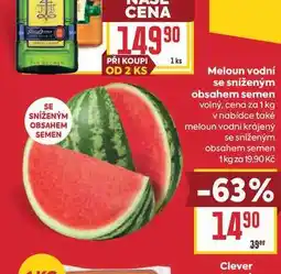 Billa Meloun vodní se sníženým obsahem semen volný, cena za nabídka