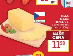 Billa BILLA Eidam 30% t. vs. z pultu lahůdek cena za nabídka