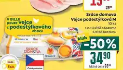 Billa Srdce domova Vejce podestýlková M 10 ks nabídka