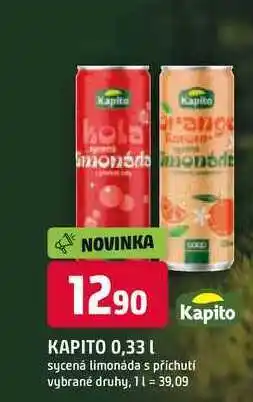 Trefa Kapito sycená limonáda s příchutí vybrané druhy nabídka