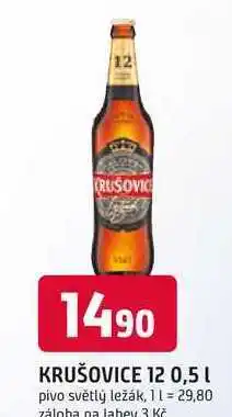 Trefa Krušovice 12°, světlý ležák nabídka