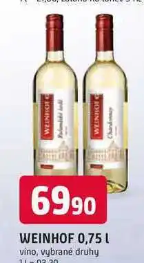Trefa WEINHOF 0,75 L víno, vybrané druhy nabídka