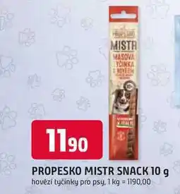 Trefa PROPESKO MISTR SNACK nabídka