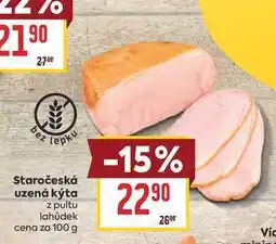 Billa Staročeská uzená kýta z pultu lahůdek cena za nabídka
