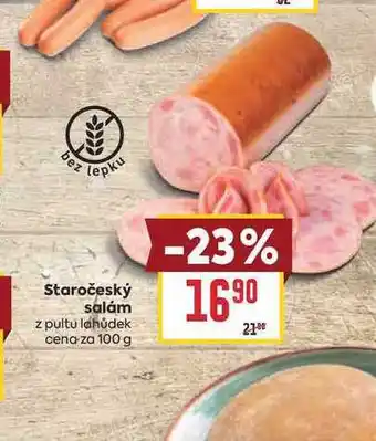 Billa Staročeský salám z pultu lahůdek cena za nabídka